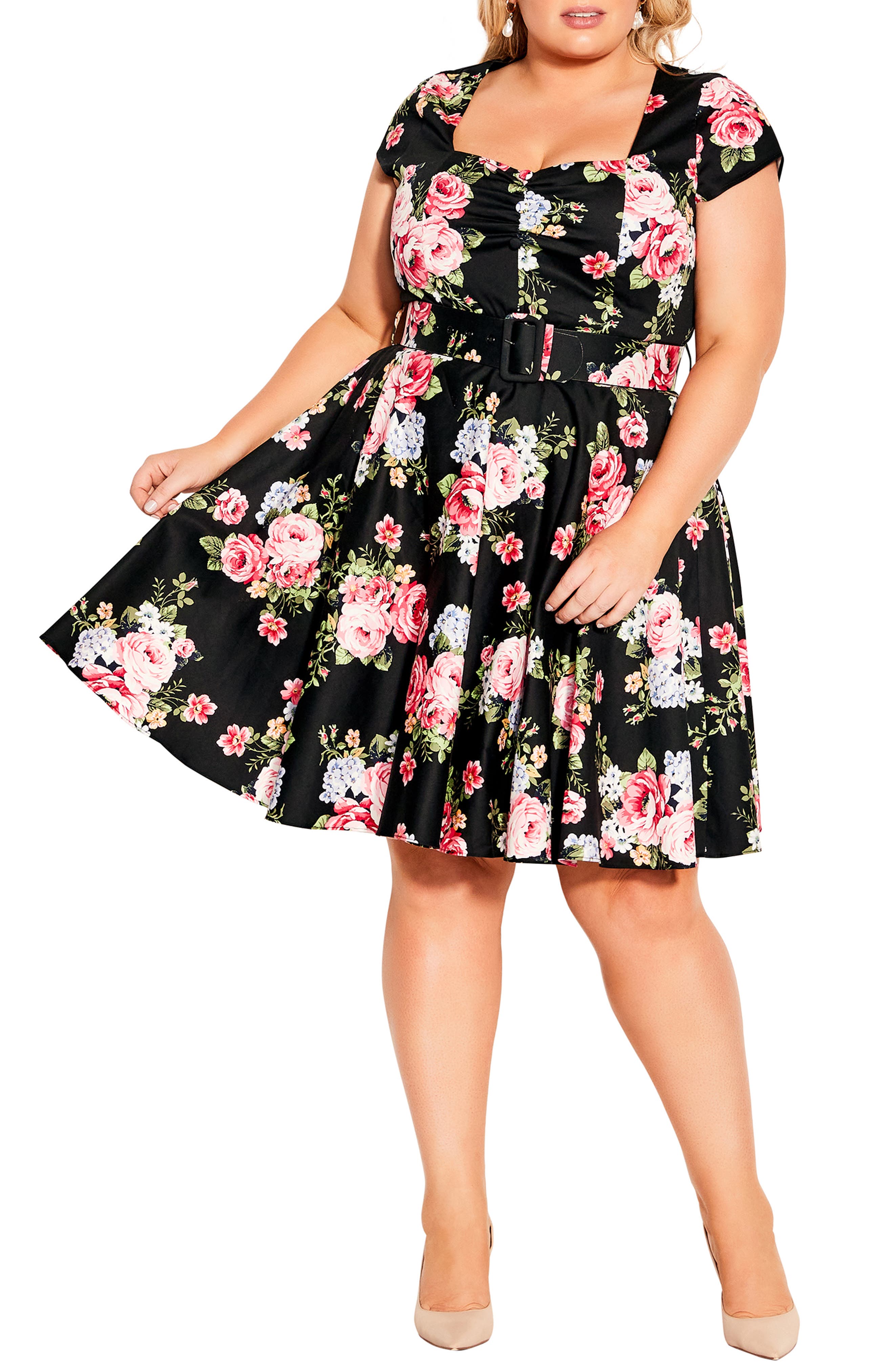 Fit ☀ Flare Plus Size Dresses for Women ...